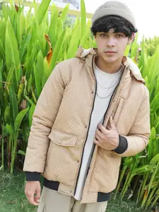 Campus Sutra Windcheater Hooded Puffer Jacket