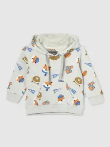 max Infant Boys Conversational Printed Hooded Pullover