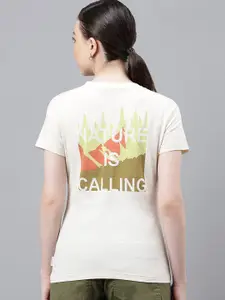 Woodland Typography Printed Pure Cotton T-shirt