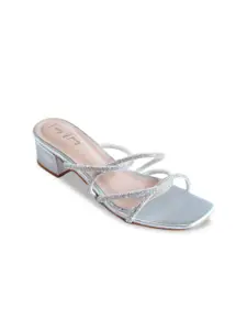 Dapper Feet-Fancy Nancy Embellished Open Toe Block Heels