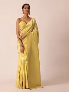 KALKI Fashion Striped Woven Design Zari Saree