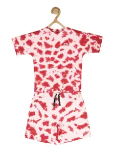 Peter England Boys Tie & Dye Printed T-shirt & Shorts