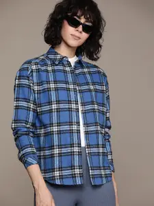 Roadster Women Tartan Checked Cotton Casual Shirt