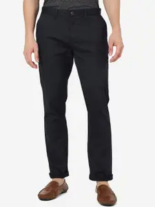 JADE BLUE Men Mid-Rise Slim Fit Cotton Casual Trousers