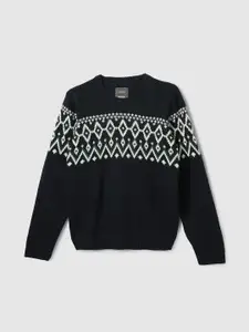 max Boys Self Design Acrylic Pullover