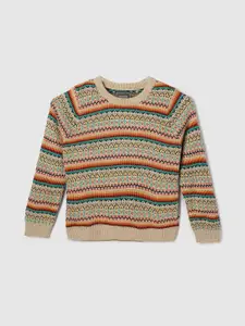 max Boys Striped Acrylic Pullover