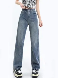 LULU & SKY Women Regular Fit High-Rise Cotton Jeans