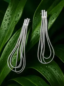Rubans Voguish Silver-Plated Classic Drop Earrings