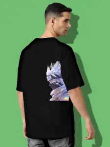 Elibolz Naruto Printed Oversized Cotton T-shirt