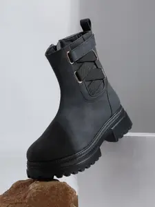 VALIOSAA Women Heeled Mid-Top Regular Boots