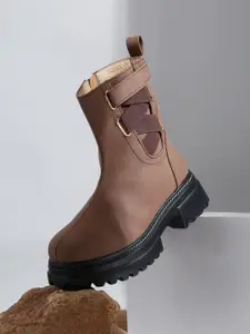 VALIOSAA Women Mid Top Platform Heeled Regular Boots