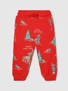 max Infant Boys Printed Regular Fit Mid-Rise Joggers