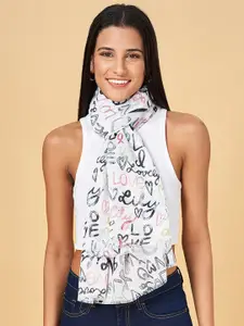 Honey by Pantaloons Women Typography Printed Scarf