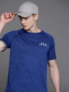 HRX by Hrithik Roshan Men Brand Logo Printed Raglan Sleeves Rapid-Dry Sports T-shirt
