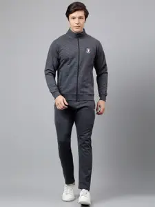 FCK GOLD Self Design Mock Collar Tracksuit