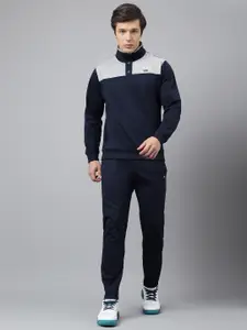 FCK GOLD Colorblocked Mock Collar Tracksuit