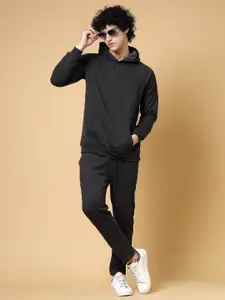 Rigo Men Solid Hooded Cotton Tracksuits
