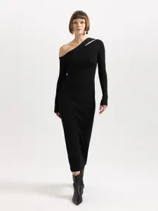 DeFacto One Shoulder Long Sleeves Jumper Dress