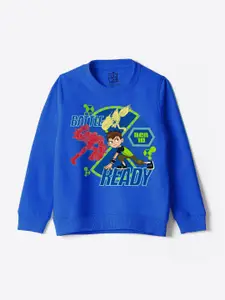YK Warner Bros Boys Ben 10 Printed Long Sleeves Pullover Sweatshirt