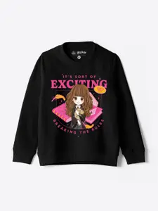 YK Warner Bros Girls Graphic Printed Round neck Pullover