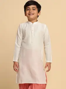 KISAH Boys Ethnic Motifs Embroidered Straight Kurta