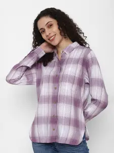 AMERICAN EAGLE OUTFITTERS Checked Spread Collar Casual Shirt