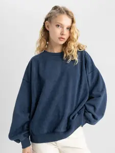 DeFacto Round Neck Long Sleeves Pullover Sweatshirt