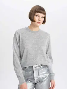 DeFacto Round Neck Ribbed Pullover