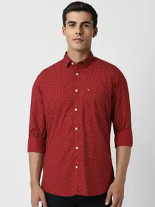 Van Heusen Sport Slim Fit Micro Ditsy Printed Pure Cotton Casual Shirt