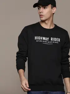 Roadster Men Typography Printed Sweatshirt