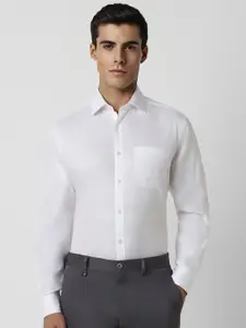 Van Heusen Textured Self Design Pure Cotton Formal Shirt
