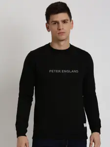 Peter England Casuals Printed Round Neck Acrylic Sweatshirt