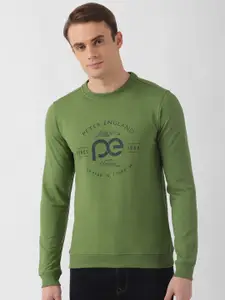 Peter England Casuals Printed Round Neck Sweatshirt