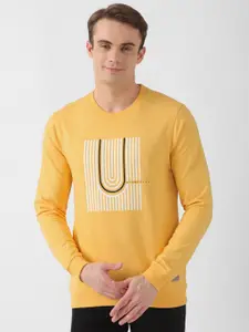 PETER ENGLAND UNIVERSITY Geometric Printed Pullover Sweatshirt
