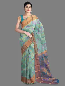 The Chennai Silks Floral Woven Design Kanjeevaram Saree