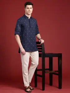 Anouk Shirt Collar Woven Design Kurta