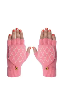 LOOM LEGACY Women Winter Acrylic Woollen Hand Gloves
