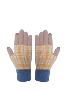 LOOM LEGACY Women Patterned Winter Acrylic Hand Gloves