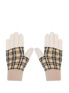 LOOM LEGACY Women Self-Design Acrylic Winter Gloves