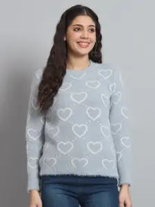 BROOWL Conversational Printed Woollen Pullover Sweater