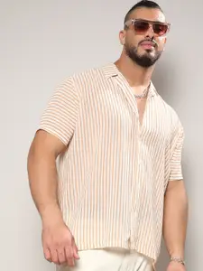 Instafab Plus Classic Vertical Striped Casual Shirt