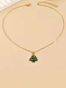 EL REGALO Christmas Tree Shape Pendant With Chain