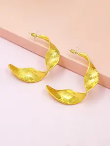 Bellofox Gold-Toned Gold-Plated Contemporary Drop Earrings