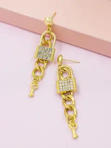 Bellofox Gold Plated Contemporary Drop Earrings
