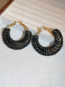 Bellofox Gold-Toned Circular Hoop Earrings