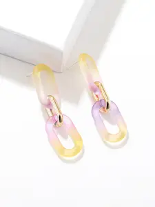 Bellofox Pink & Blue Contemporary Drop Earrings