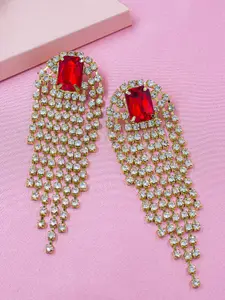 Bellofox Red Contemporary Drop Earrings