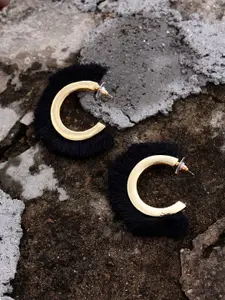Bellofox Gold Plated Circular Half Hoop Earrings