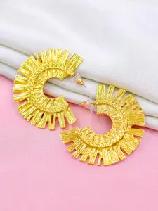 Bellofox Gold-Plated Contemporary Half Hoop Earrings