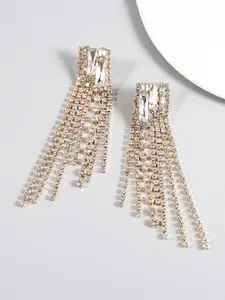 Bellofox Artificial Stones and Beads Studded Drop Earrings